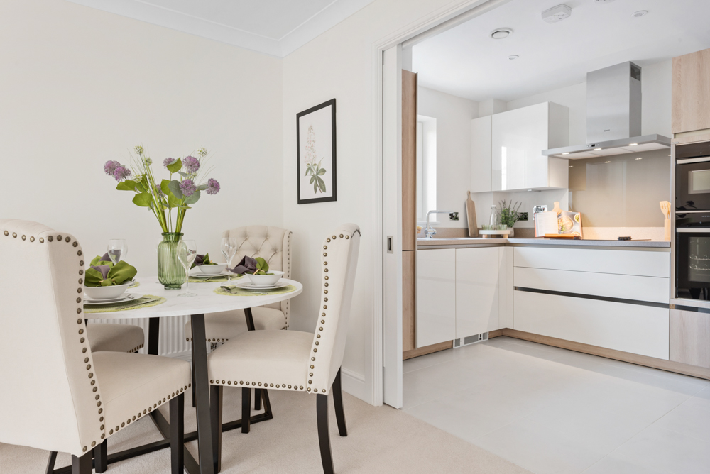 Dining and kitchen space in beautiful 2 bedroom retirement property for the actively retired wanting luxury living
Property Developer in Malvern worcestershire