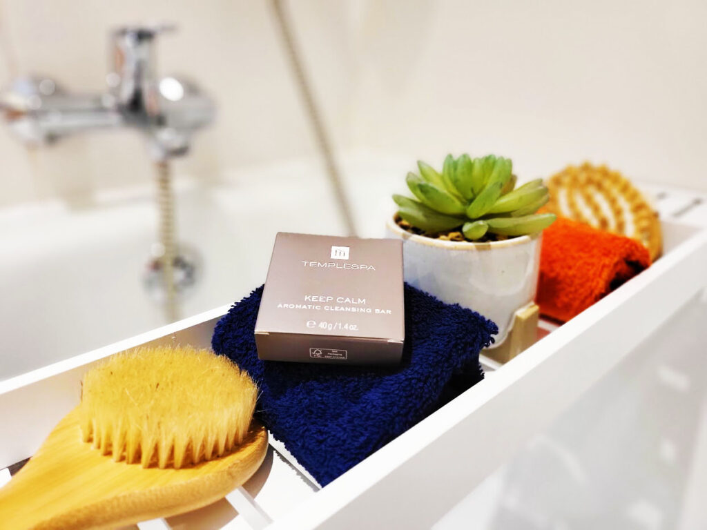 Lifestyle image of a bathroom within a retirement property that was staged for sale in Leamington Spa