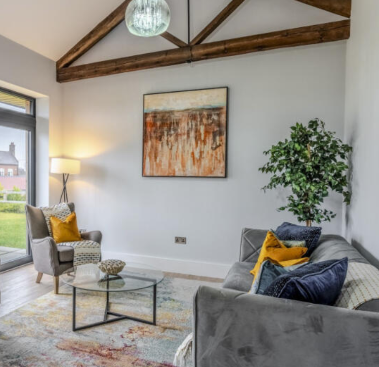Artwork to accentuate features barn conversion Moseley Worcester