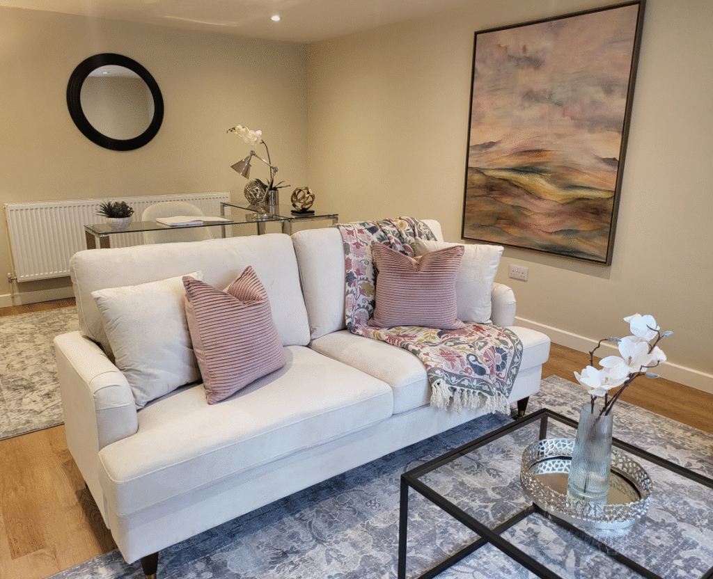 Artwork to fill spaces and break up walls add interest and accentuate features