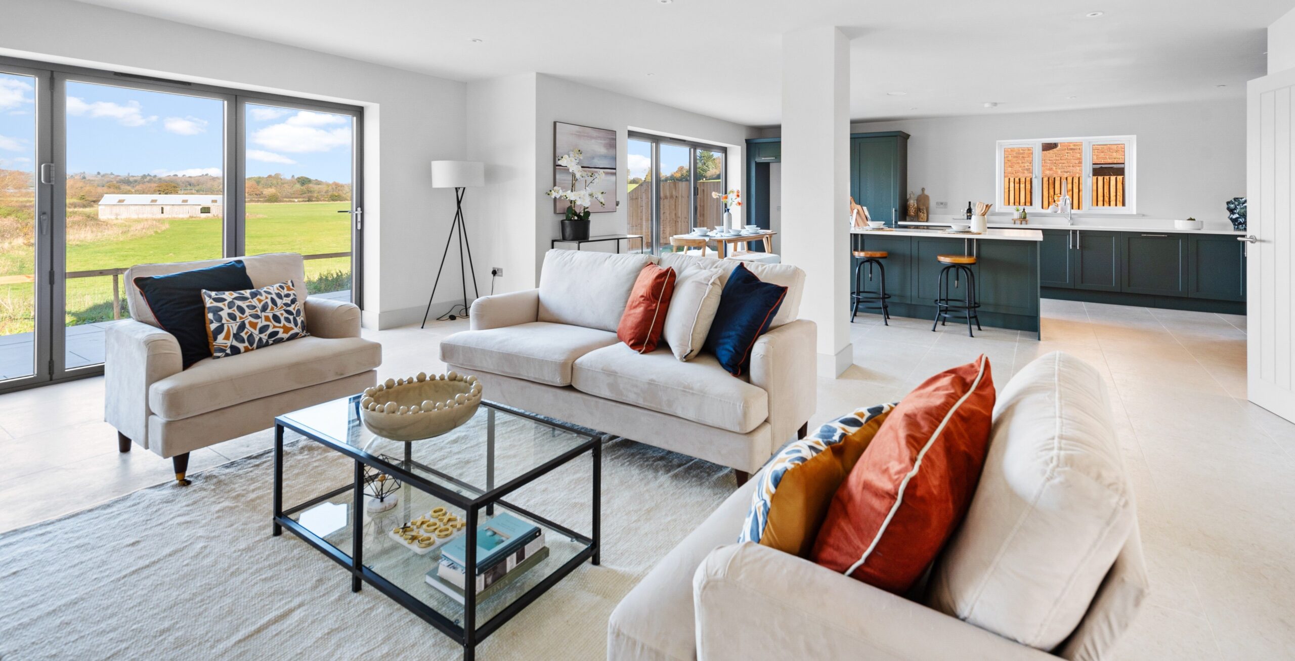 Living Room in Project Minsterworth, Gloucestershire After Staging